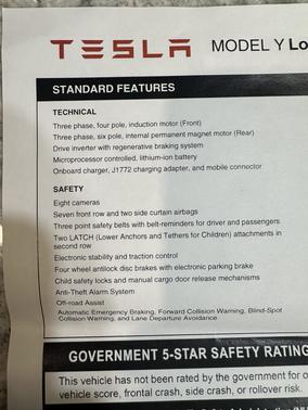 2026 Tesla Model Y Long Range Launch Series AWD