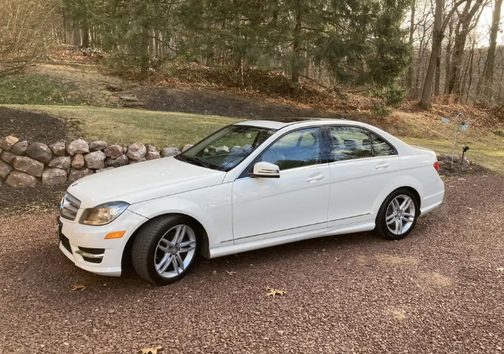White 2012 Mercedes-Benz C-Class C 300 4MATIC Sport