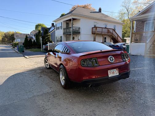 Red 2010 Ford Mustang Premium