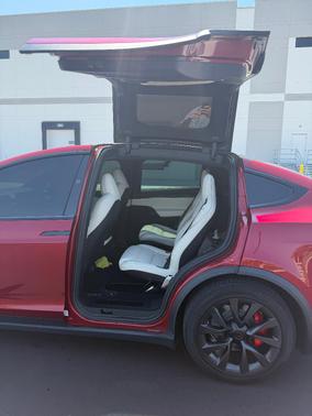 Red 2024 Tesla Model X Plaid