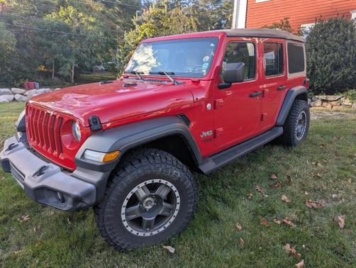 Red 2020 Jeep Wrangler Unlimited Sport