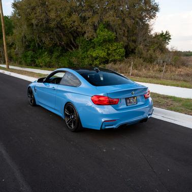 Blue 2015 BMW M4 Base