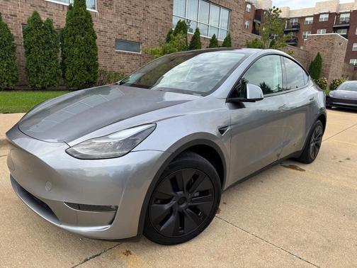 Silver 2025 Tesla Model Y Long Range AWD
