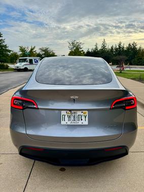 Silver 2025 Tesla Model Y Long Range AWD