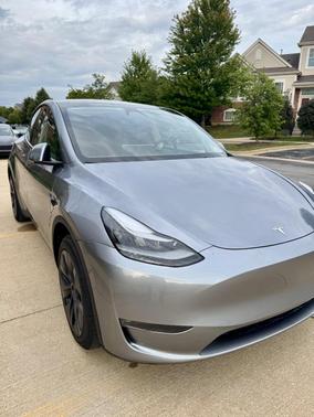 Silver 2025 Tesla Model Y Long Range AWD