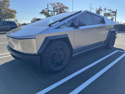 Silver 2026 Tesla Cybertruck Cyberbeast