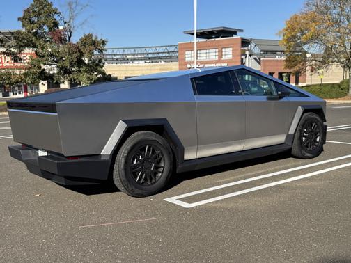 Silver 2026 Tesla Cybertruck Cyberbeast