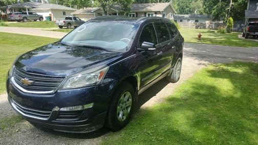 Blue 2017 Chevrolet Traverse LS