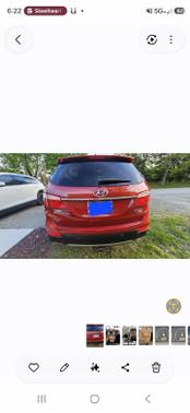 Red 2016 Hyundai SANTA FE Limited