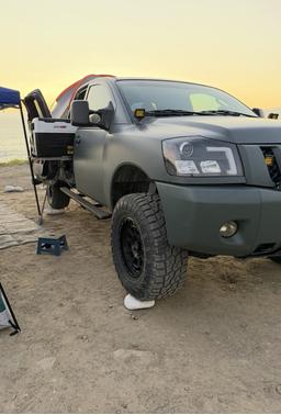 Green 2008 Nissan Titan PRO-4X King Cab