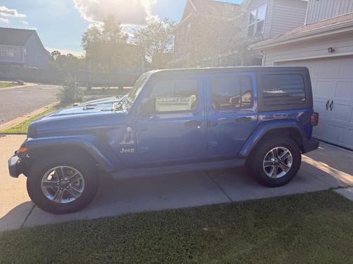 Blue 2020 Jeep Wrangler Unlimited Sahara