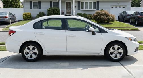 White 2015 Honda Civic EX