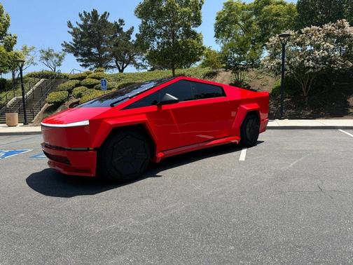 Red 2024 Tesla Cybertruck Cyberbeast