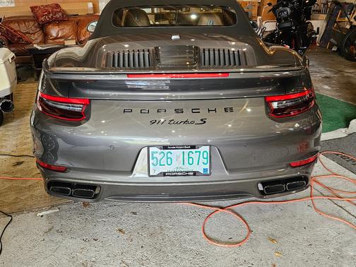 Gray 2019 Porsche 911 911 Turbo S Cabriolet