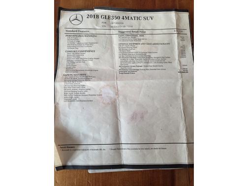 2018 Mercedes-Benz GLE 350 4MATIC