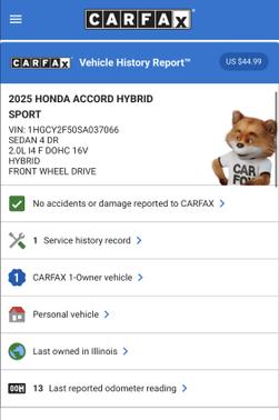 2025 Honda Accord Hybrid Sport