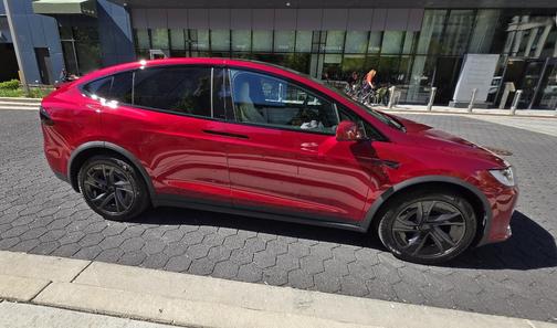 Red 2026 Tesla Model X Plaid
