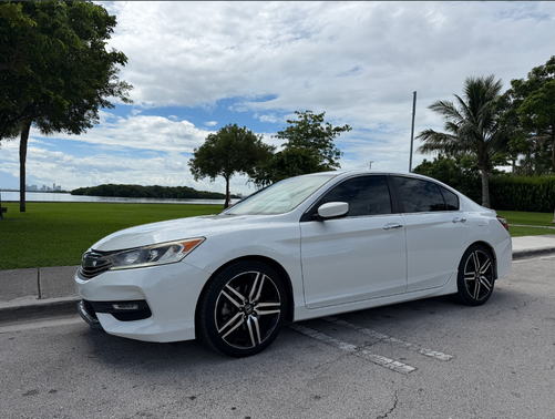 White 2017 Honda Accord Sport