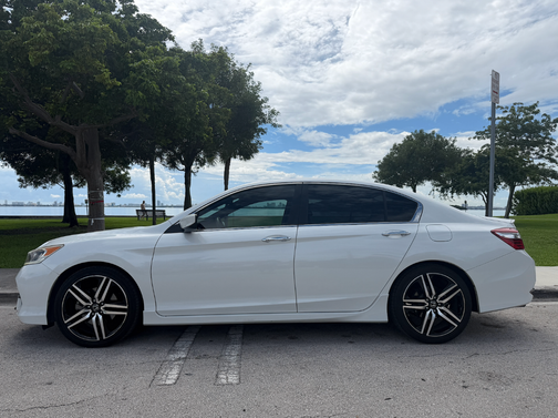 White 2017 Honda Accord Sport