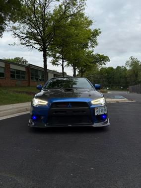 Blue 2011 Mitsubishi Lancer Evolution GSR