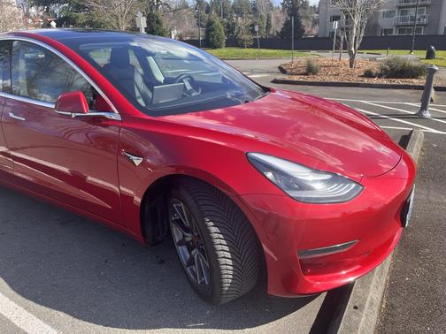 Red 2020 Tesla Model 3 Standard Range Plus