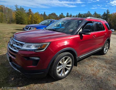 Red 2018 Ford Explorer XLT