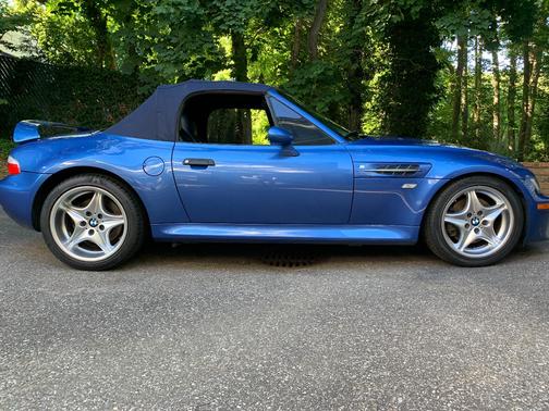 Blue 2000 BMW M Roadster