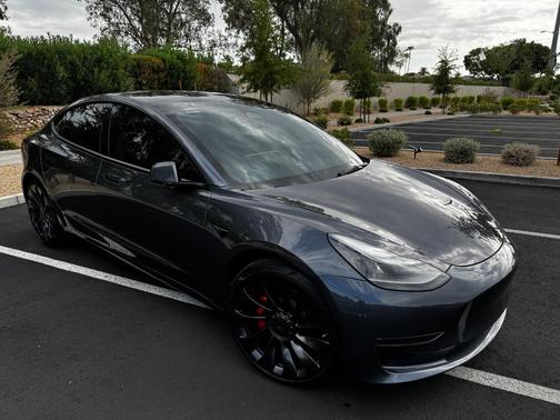 Gray 2023 Tesla Model 3 Performance