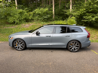 Gray 2023 Volvo V60 Recharge Plug-In Hybrid T8 Polestar Engineered