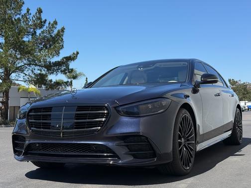 Blue 2022 Mercedes-Benz S-Class S 500 4MATIC