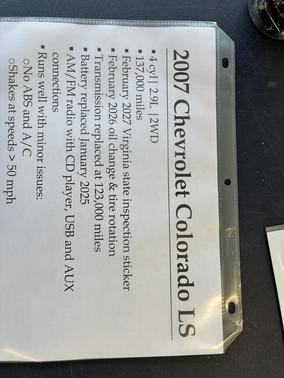 2007 Chevrolet Colorado W/T