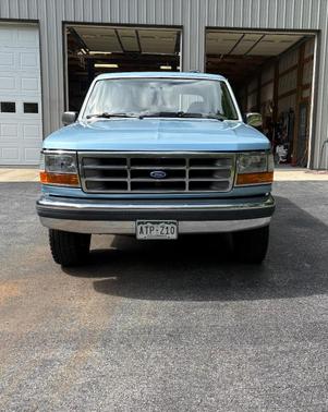 Blue 1992 Ford Bronco XLT