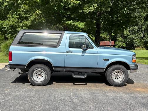 Blue 1992 Ford Bronco XLT