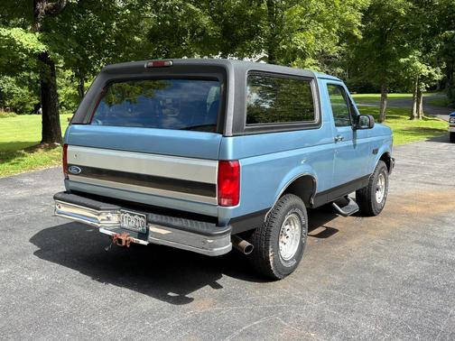 Blue 1992 Ford Bronco XLT