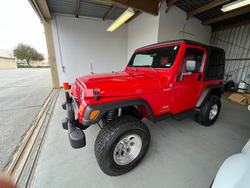 Red 2005 Jeep Wrangler Sport