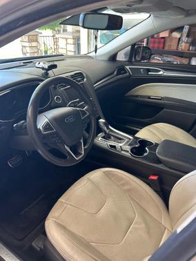 White 2016 Ford Fusion Hybrid Titanium