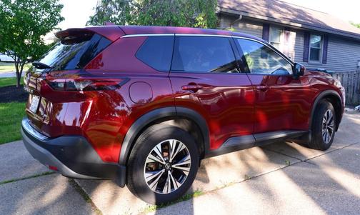 Red 2021 Nissan Rogue SV