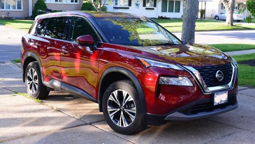 Red 2021 Nissan Rogue SV