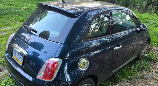 Blue 2015 FIAT 500 Pop