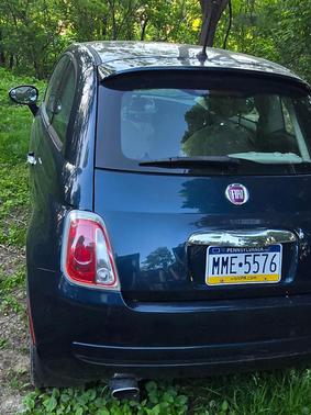 Blue 2015 FIAT 500 Pop