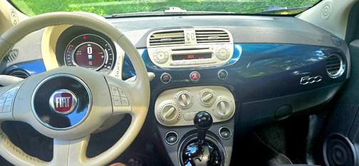 Blue 2015 FIAT 500 Pop