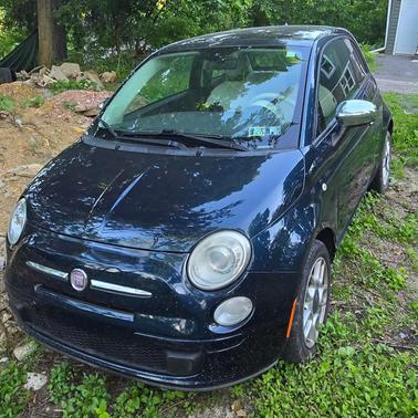Blue 2015 FIAT 500 Pop