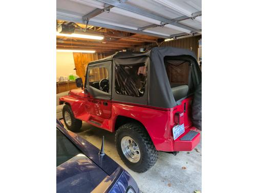 Red 1994 Jeep Wrangler SE 4WD