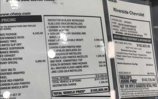 2023 Chevrolet Corvette Stingray w/3LT