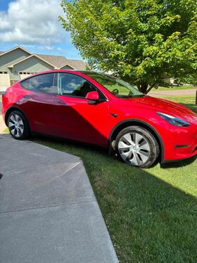 Red 2023 Tesla Model Y Long Range