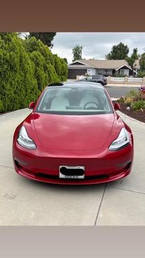 Red 2019 Tesla Model 3 Standard Range Plus