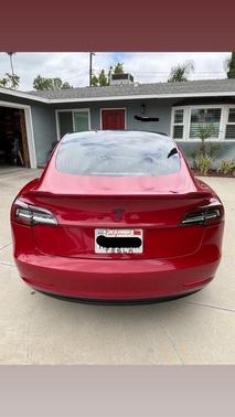 Red 2019 Tesla Model 3 Standard Range Plus