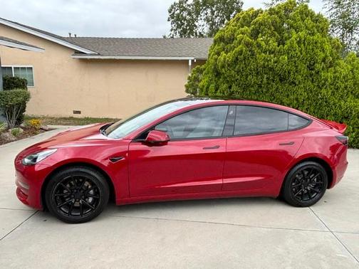 Red 2019 Tesla Model 3 Standard Range Plus