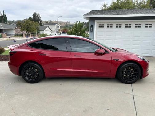 Red 2019 Tesla Model 3 Standard Range Plus