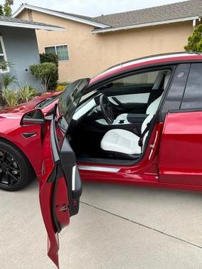 Red 2019 Tesla Model 3 Standard Range Plus